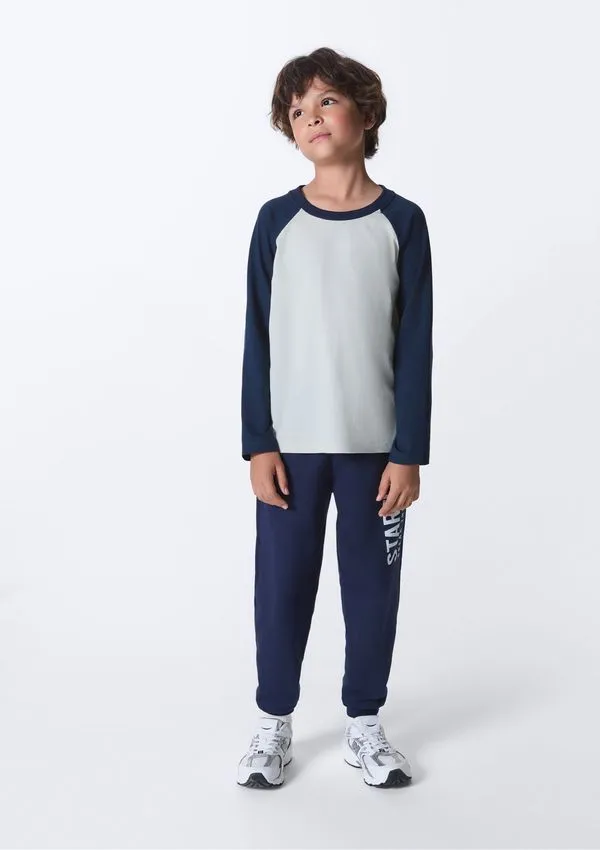 Conjunto Infantil Menino Moletinho Jogger - Azul 012
