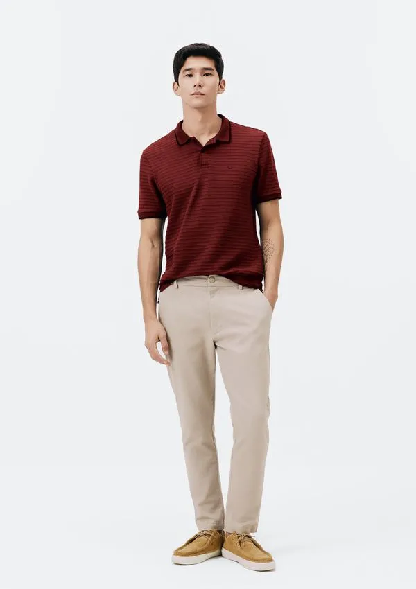 Camisa Polo Masculina Manga Curta Listrada - Vermelho XG