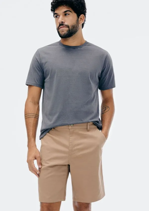 Bermuda Masculina Chino Em Sarja Peletizada - Bege 048
