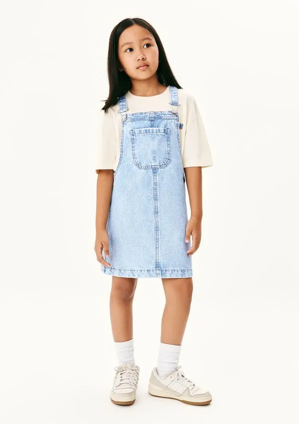 Salopete Infantil Menina Em Jeans Estonado - Azul 008