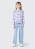 Blusão Cropped Infantil Menina Em Tricô - Roxo 008
