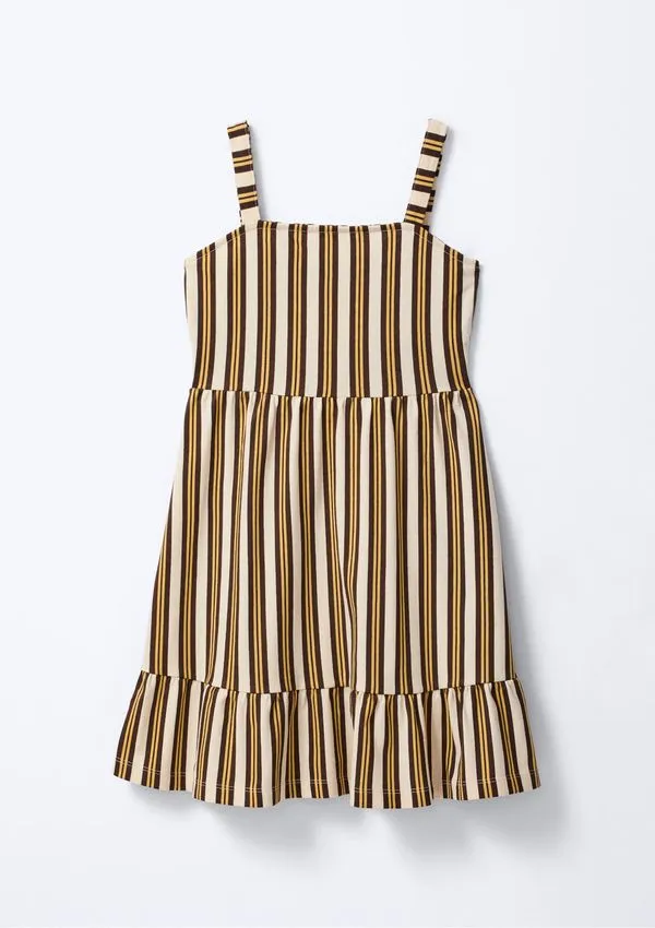 Vestido Curto Infantil Estampado - Creme 006