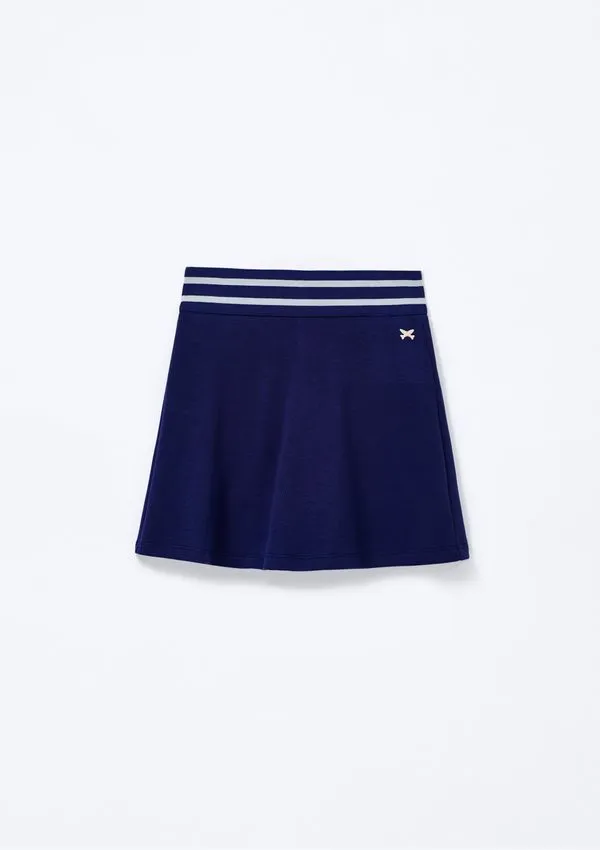 Shorts Saia Infantil Em Malha de Algodão - Azul 014