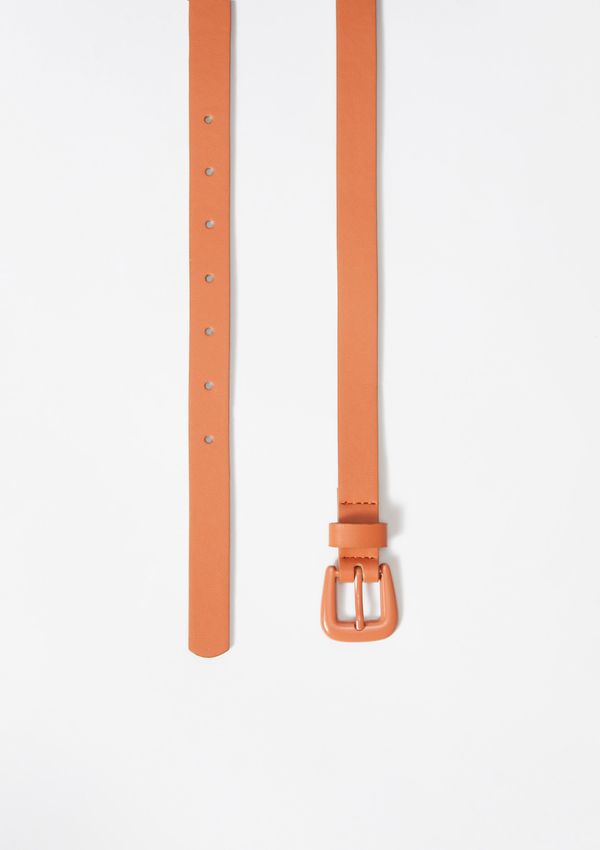Cinto Feminino Fino Com Fivela De Metal - Laranja P