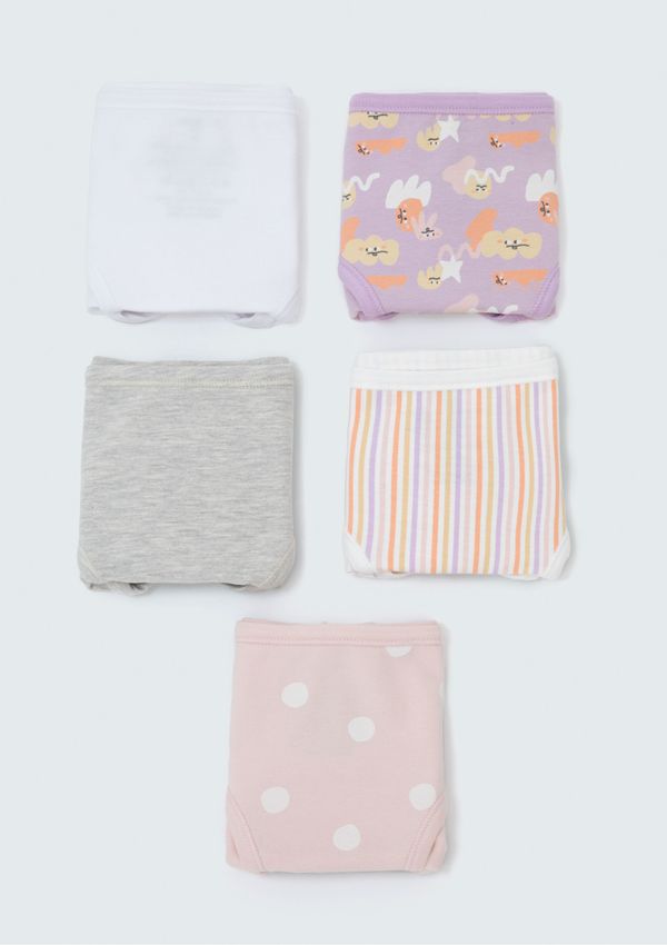 Kit Com 5 Calcinhas Infantil - Multicolorido 012