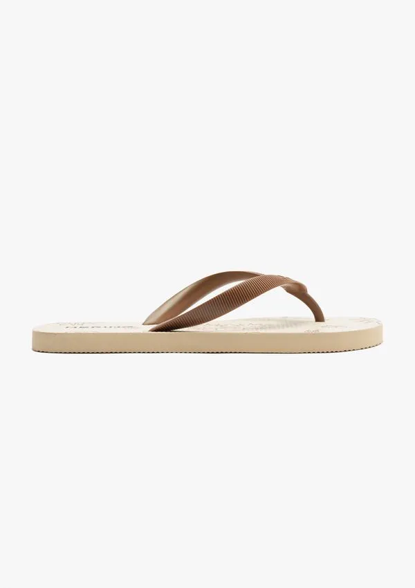 Chinelo De Dedo Feminino Texturizado - Bege 036