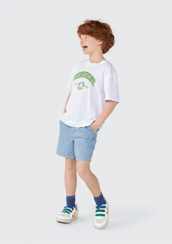 Camiseta Infantil Menino Com Estampa - Branco 014
