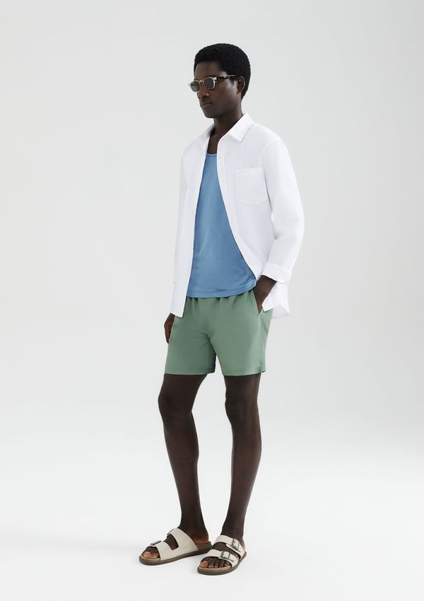 Shorts Praia Básico Masculino - Verde XXG