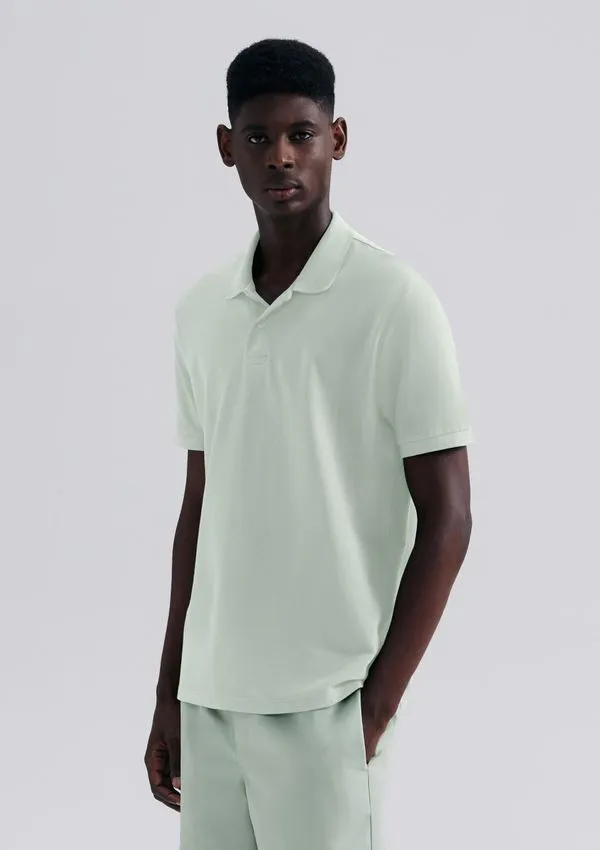 Camisa Polo Básica Masculina Manga Curta Em Piquet - Verde XXG