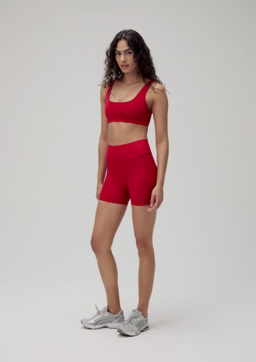 Bermuda Esportiva Feminina - Vermelho XP