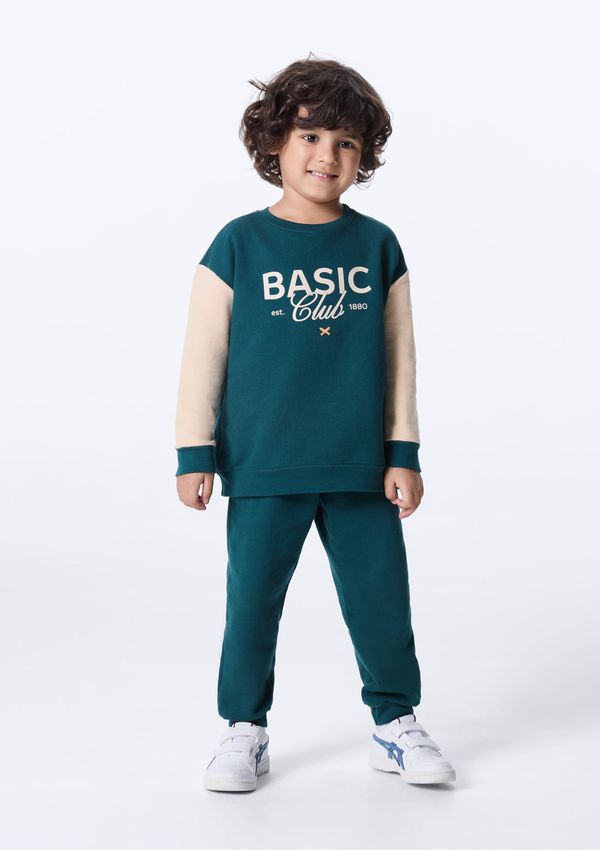 Conjunto Manga Longa Infantil Menino Toddler - Verde 002