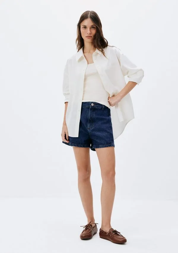 Shorts Feminino Jeans Cintura Média - Azul 042
