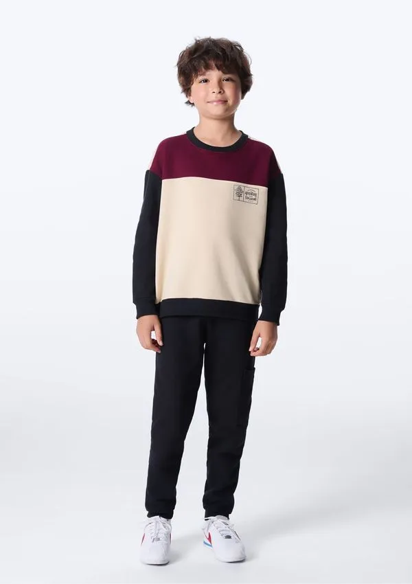 Conjunto De Moletom Infantil Menino Com Estampa - Nude 010