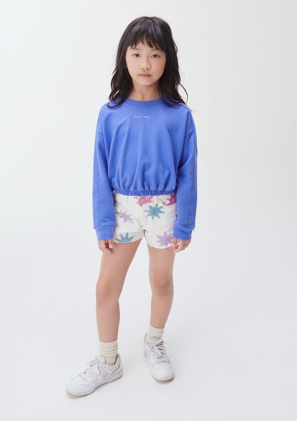 Shorts Infantil Menina Em Sarja Barra A Fio - Off white 006
