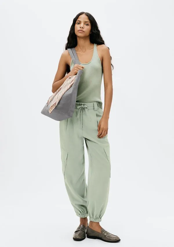 Calça Feminina Jogger Em Peach Touch - Verde 044