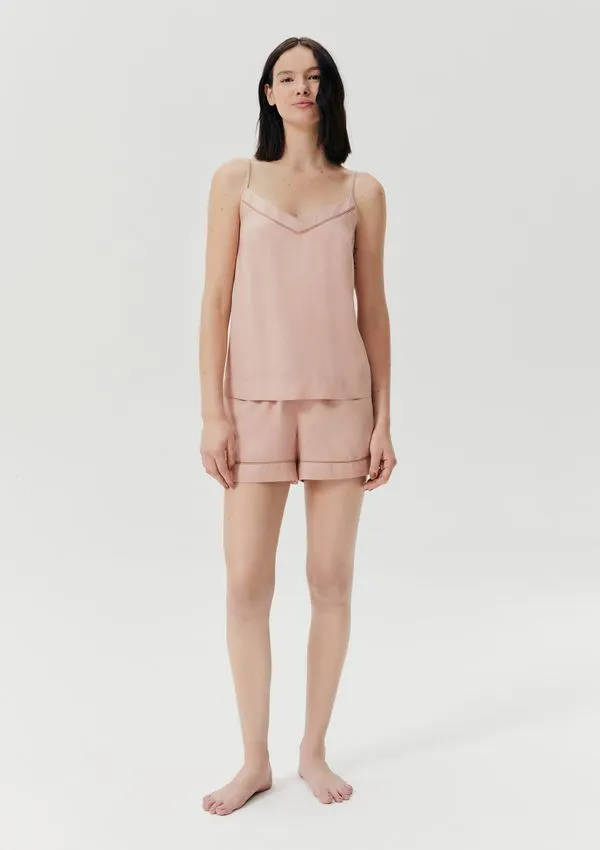 Pijama Curto Feminino Com Renda - Rosa G