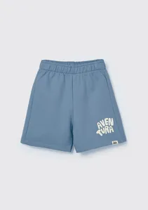 Shorts Básico Infantil Menino Toddler Com Estampa - Azul 004