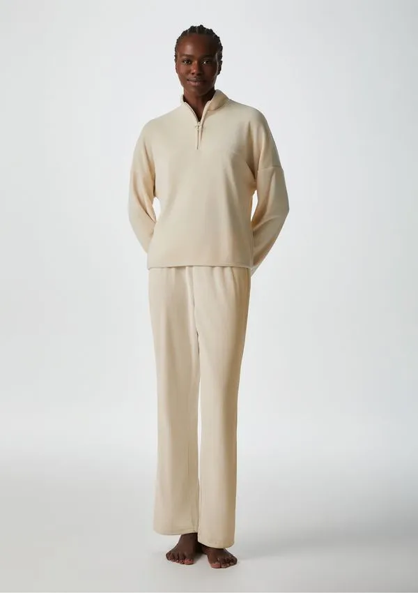 Pijama Longo Feminino Em Plush - Amarelo XG