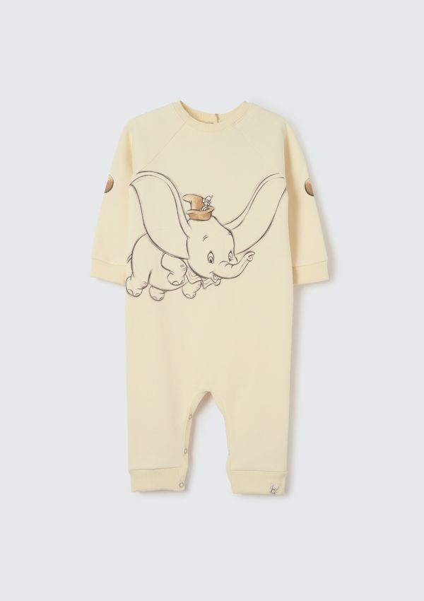 Macacão de Moletinho Bebê Unissex Disney Dumbo - Amarelo 24M