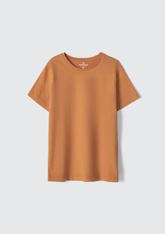 Camiseta Básica Infantil Menino Manga Curta Slim - Marrom 008