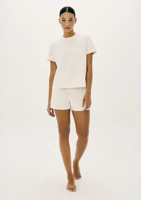 Pijama Curto Feminino Com Linho - Creme XP