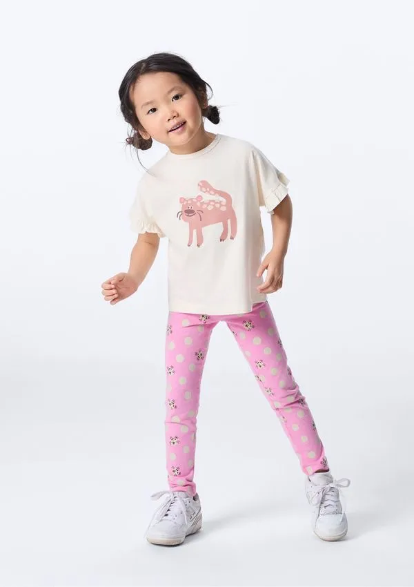Conjunto Toddler Menina Estampado - Rosa 004