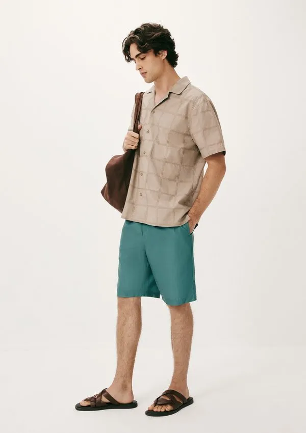 Bermuda Masculina Praia Reta - Verde XXG