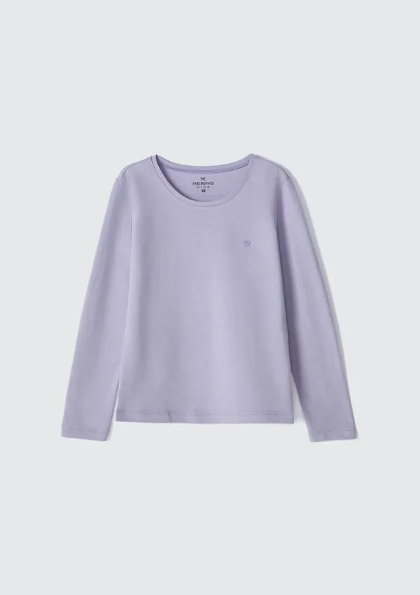 Blusa Básica Infantil Menina Manga Longa Hering Kids - Roxo 010
