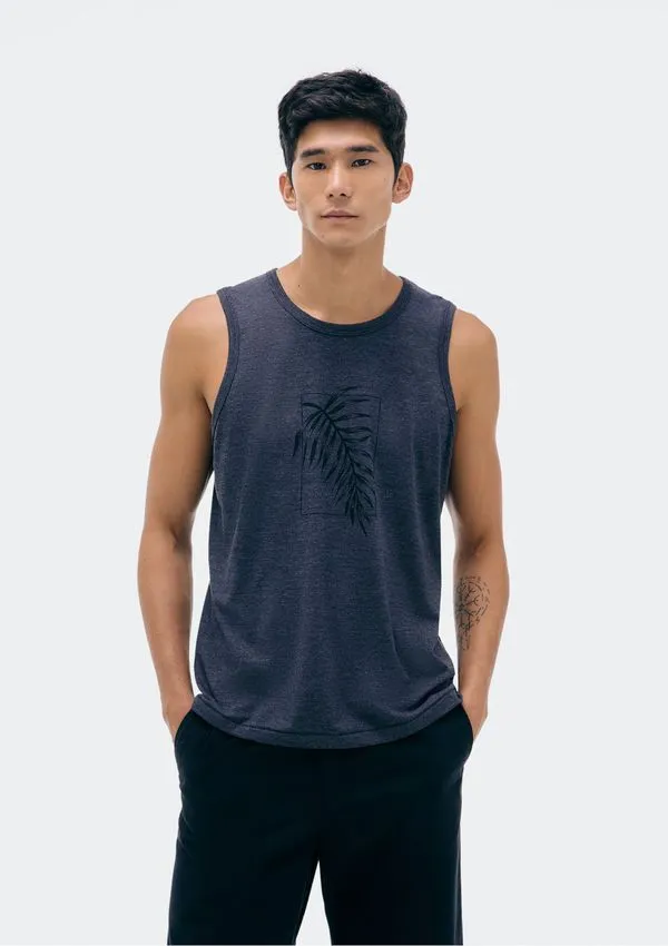 Regata Básica Masculina Regular Com Estampa - Cinza XG