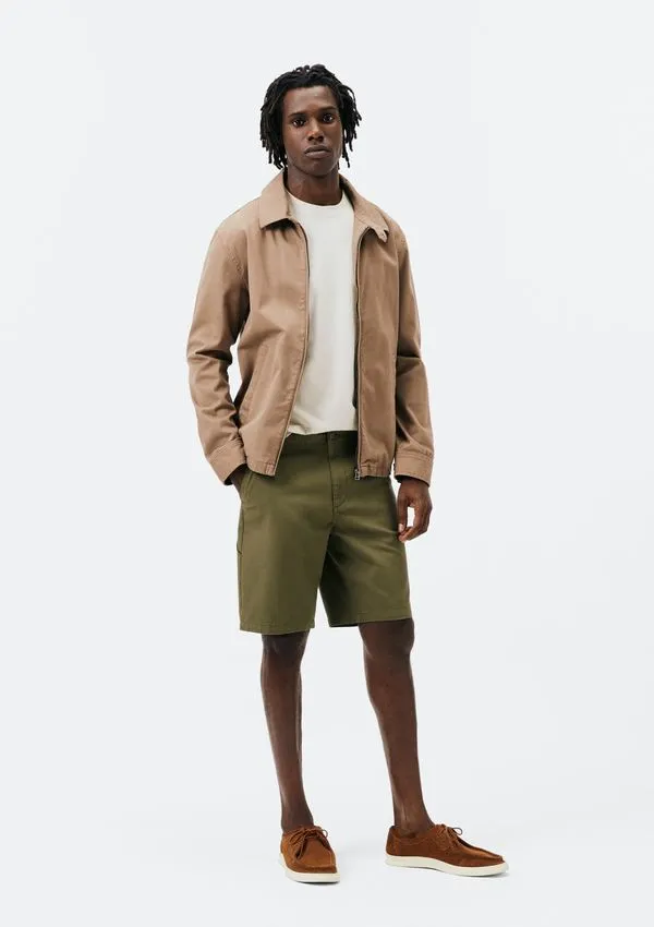 Bermuda Masculina Carpinteiro em Sarja Texturizada - Verde 042