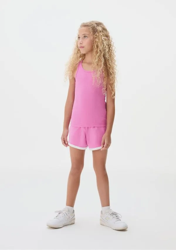 Regata Básica Infantil Menina Em Ribana - Rosa 004