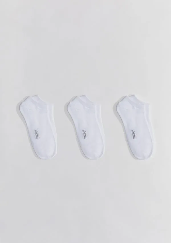 Kit 3 Pares De Meias Soquete Unissex - Branco M