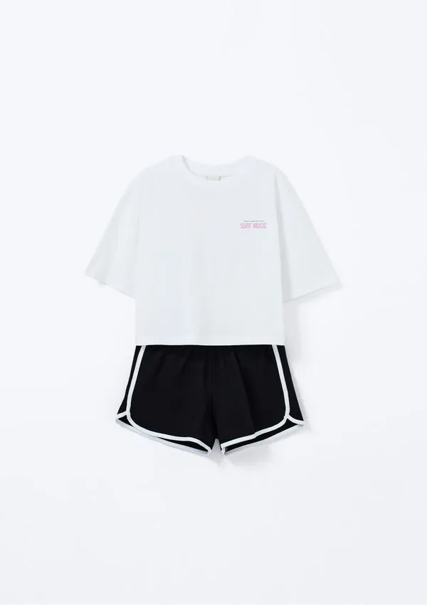Conjunto Infantil Menina Runner - Off white 014