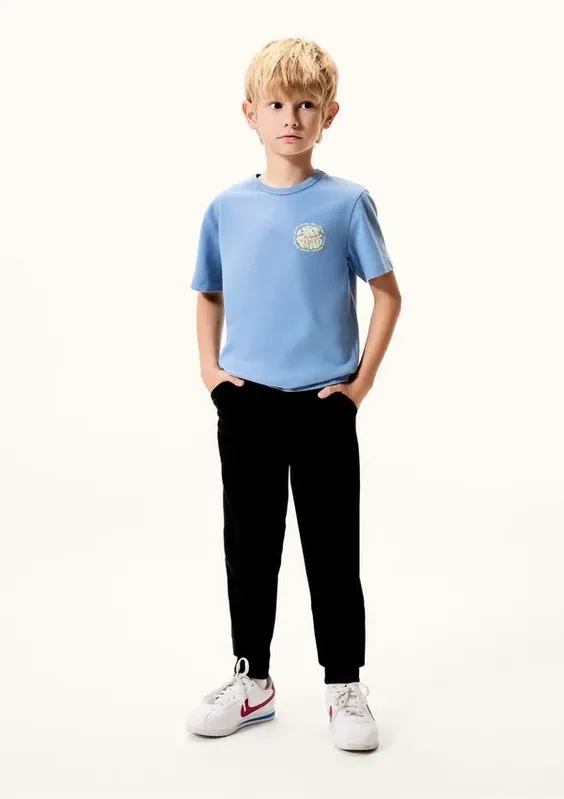 Calça Básica Infantil Menino Em Moletom Peluciado Com Bolso - Preto 004