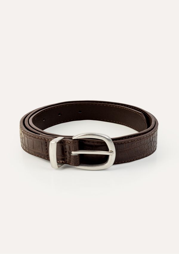 Cinto Feminino Pu Croco - Marrom M