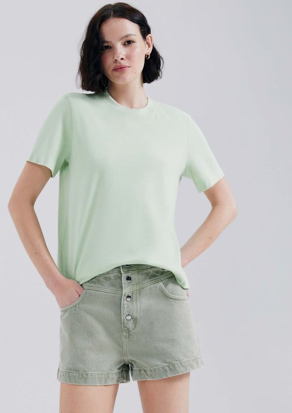 Shorts De Sarja Feminino Estonado - Verde 042