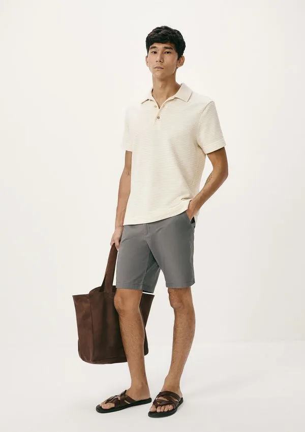 Bermuda Básica Masculina Chino - Cinza 040