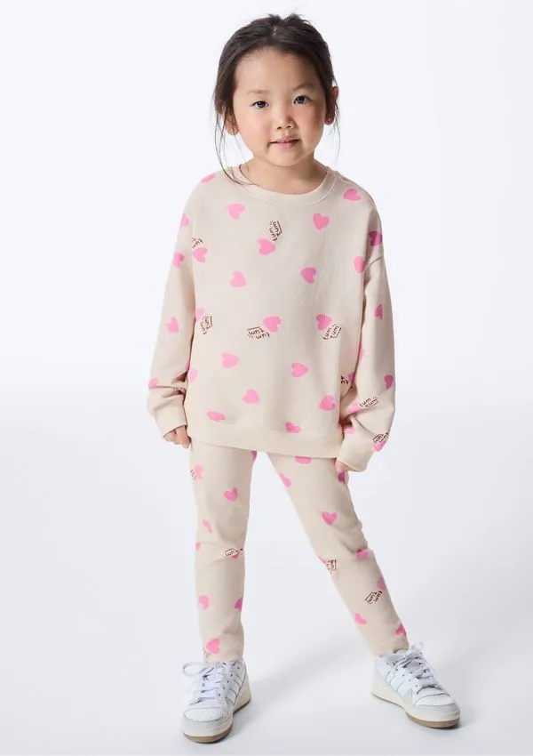 Conjunto Infantil Menina Toddler Estampado - Nude 003