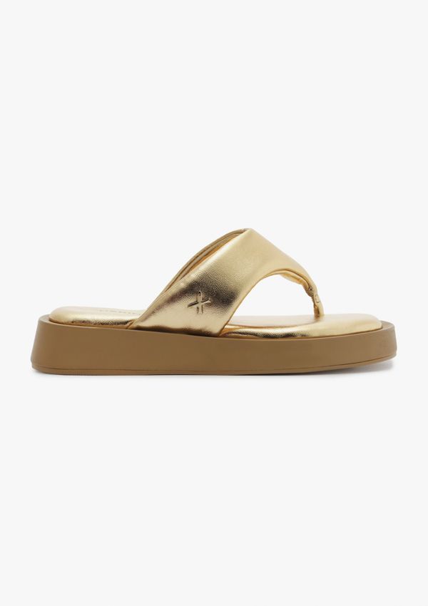 Sandália Solar Hering Flatform Feminina - Dourado 033