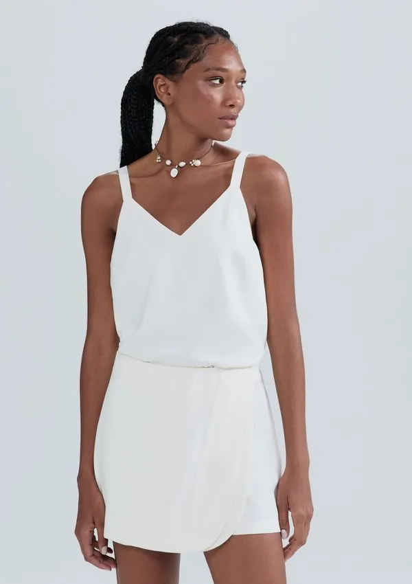 Shorts Saia Em Peach Touch - Off white 034
