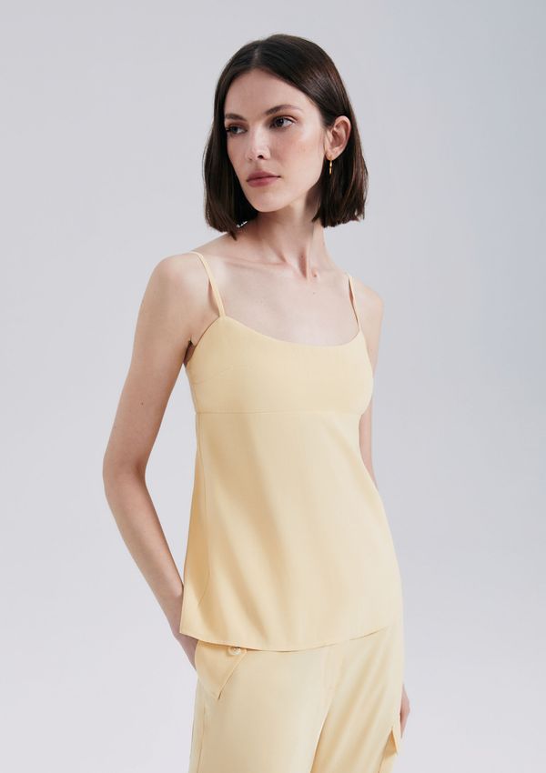 Regata Feminina Evasê Em Modal - Amarelo P