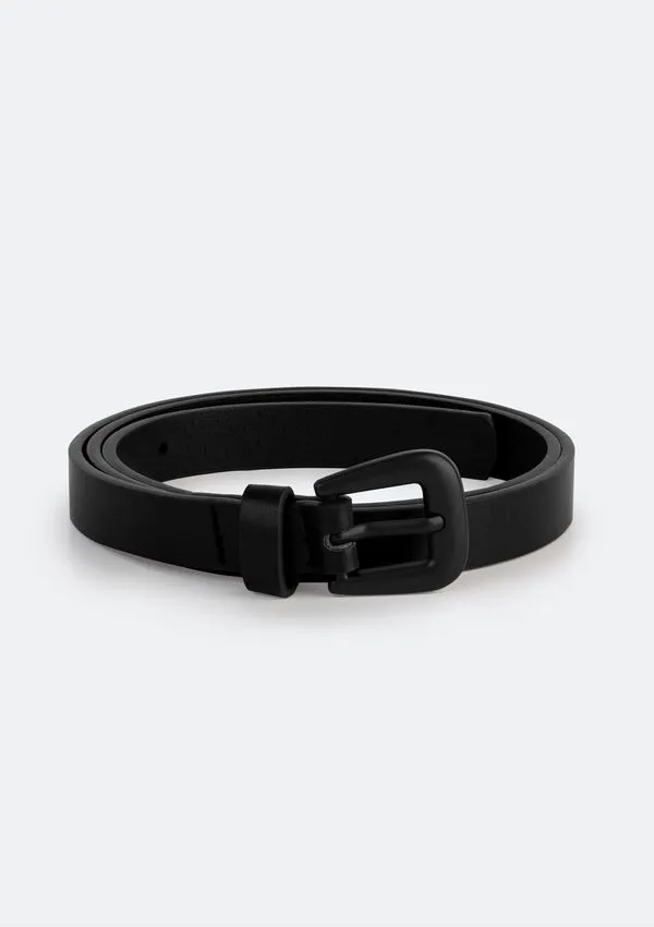 Cinto Feminino Fino Com Fivela De Metal - Preto G