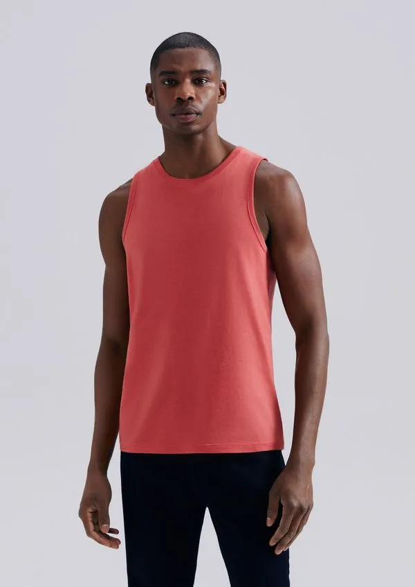 Regata Masculina Em Malha - Vermelho M