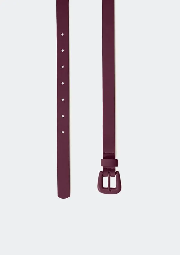 Cinto Feminino Fino Com Fivela De Metal - Roxo G