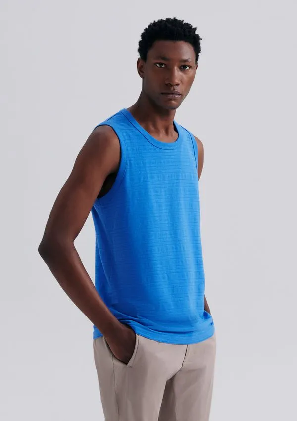 Regata Masculina Texturizada - Azul XG
