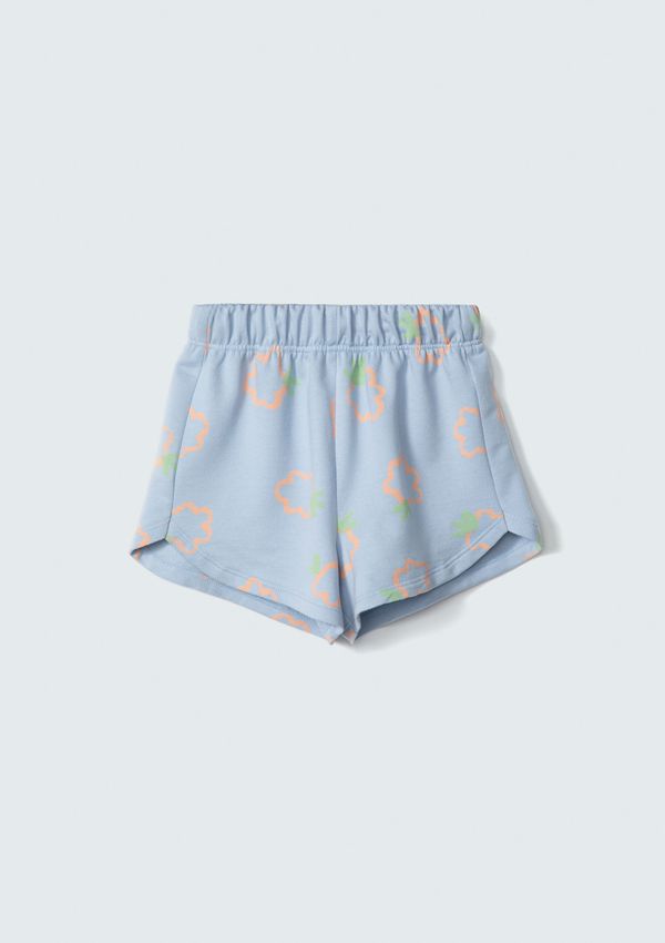 Shorts Infantil Menina Toddler Estampado - Azul 004