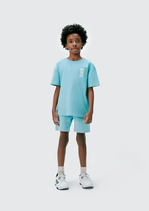 Conjunto Curto Infantil Menino Regular - Azul 010