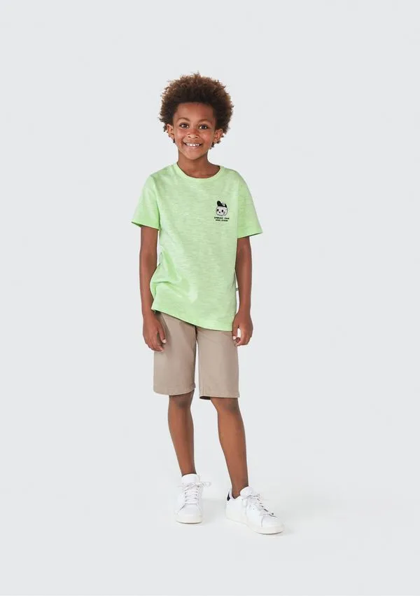 Camiseta Infantil Menino Estampada Flamê - Verde 014
