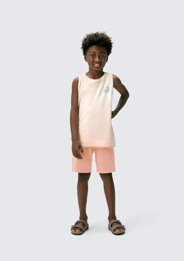 Conjunto Curto Infantil Menino Com Estampa - Laranja 014