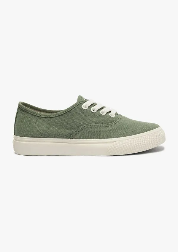 Tênis Feminino Casual Lona - Verde 038
